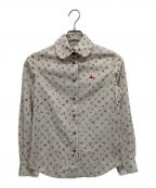 Vivienne Westwood RED LABELヴィヴィアンウエストウッドレッドレーベル）の古着「オーブ刺繍総柄シャツ」｜ベージュ×レッド