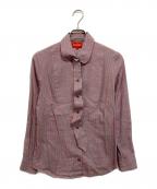 Vivienne Westwood RED LABELヴィヴィアンウエストウッドレッドレーベル）の古着「ストライプシャツ」｜グレー×ピンク