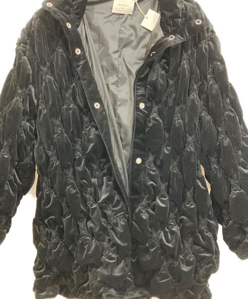 Ameri VINTAGE（アメリヴィンテージ）Ameri VINTAGE (アメリヴィンテージ) VELOUR QUILTING STAND COLLAR BLOUSON ブルゾン ブラック サイズ:Mの古着・服飾アイテム