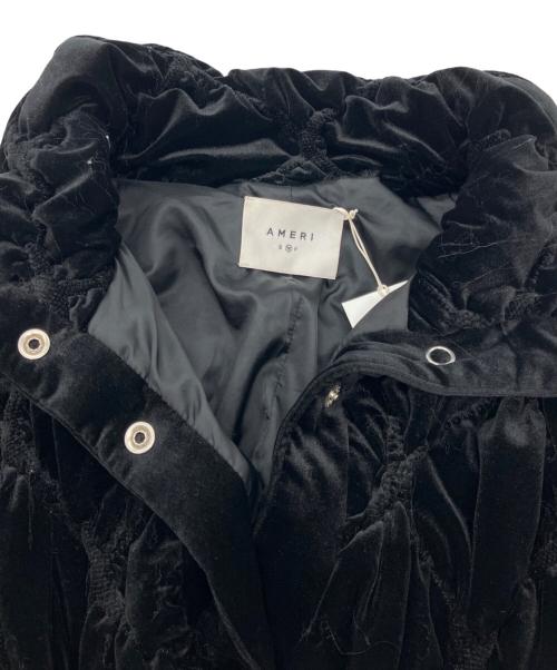 Ameri VINTAGE（アメリヴィンテージ）Ameri VINTAGE (アメリヴィンテージ) VELOUR QUILTING STAND COLLAR BLOUSON ブルゾン ブラック サイズ:Mの古着・服飾アイテム