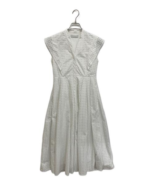 CELFORD（セルフォード）CELFORD (セルフォード) サーキュラーエンブロイダリーワンピース ホワイト サイズ:38の古着・服飾アイテム