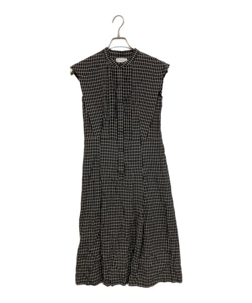 MACKINTOSH LONDON（マッキントッシュ ロンドン）MACKINTOSH LONDON (マッキントッシュ ロンドン) ノースリーブワンピース ブラック×ホワイト サイズ:Mの古着・服飾アイテム