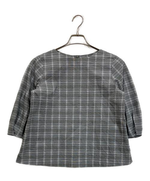 MACKINTOSH PHILOSOPHY（マッキントッシュ フィロソフィー）MACKINTOSH PHILOSOPHY (マッキントッシュ フィロソフィー) タータンチェックサッカーブラウス グレー サイズ:36の古着・服飾アイテム
