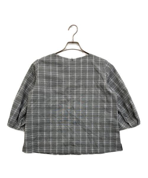 MACKINTOSH PHILOSOPHY（マッキントッシュ フィロソフィー）MACKINTOSH PHILOSOPHY (マッキントッシュ フィロソフィー) タータンチェックサッカーブラウス グレー サイズ:36の古着・服飾アイテム