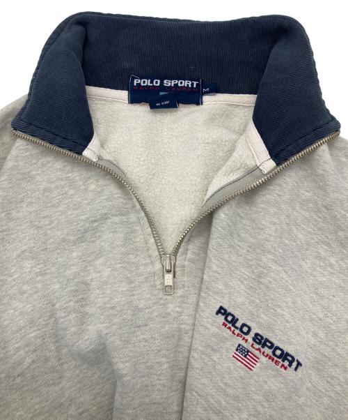 POLO SPORT（ポロスポーツ）POLO SPORT (ポロスポーツ) ハーフジップスウェット グレー サイズ:Mの古着・服飾アイテム