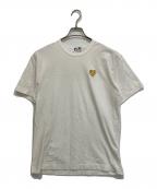 PLAY COMME des GARCONSプレイコムデギャルソン）の古着「ハートワッペンTEE」｜ホワイト