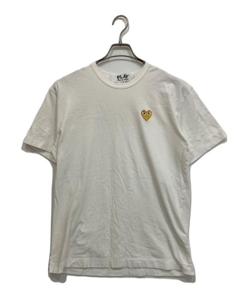 PLAY COMME des GARCONS（プレイコムデギャルソン）PLAY COMME des GARCONS (プレイコムデギャルソン) ハートワッペンTEE ホワイト サイズ:XLの古着・服飾アイテム