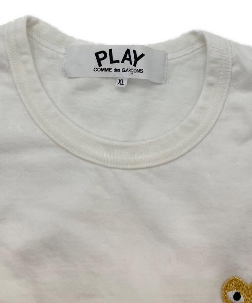 PLAY COMME des GARCONS（プレイコムデギャルソン）PLAY COMME des GARCONS (プレイコムデギャルソン) ハートワッペンTEE ホワイト サイズ:XLの古着・服飾アイテム