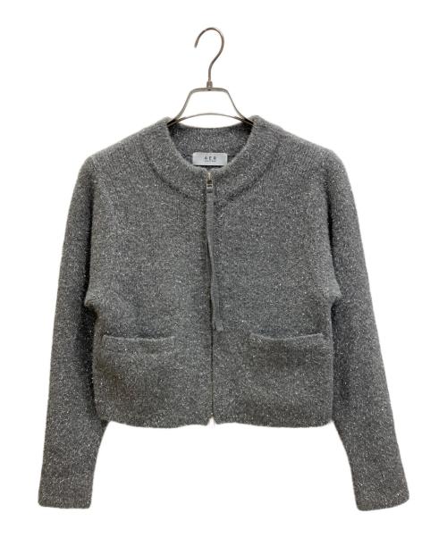 Adam et Rope（アダム エ ロペ）Adam et Rope (アダム エ ロペ) ラメニットカーディガン グレー サイズ:Fの古着・服飾アイテム