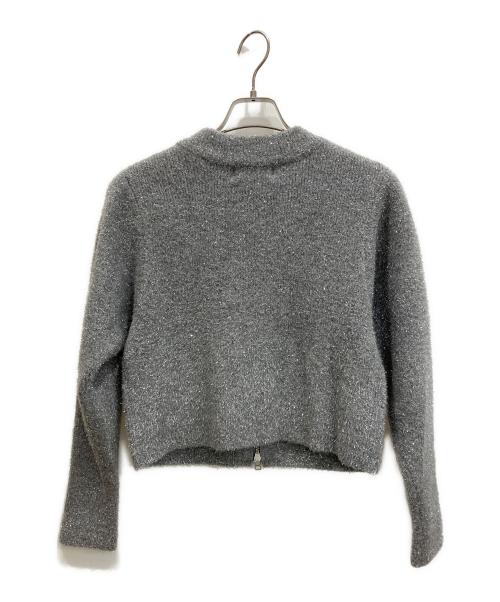 Adam et Rope（アダム エ ロペ）Adam et Rope (アダム エ ロペ) ラメニットカーディガン グレー サイズ:Fの古着・服飾アイテム