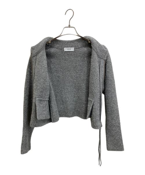 Adam et Rope（アダム エ ロペ）Adam et Rope (アダム エ ロペ) ラメニットカーディガン グレー サイズ:Fの古着・服飾アイテム