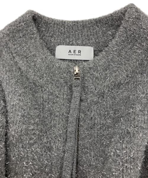Adam et Rope（アダム エ ロペ）Adam et Rope (アダム エ ロペ) ラメニットカーディガン グレー サイズ:Fの古着・服飾アイテム
