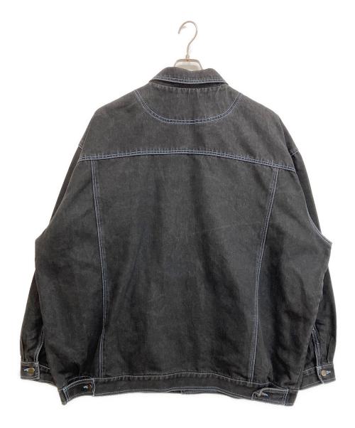 KNOCKOUT（ノックアウト）KNOCKOUT (ノックアウト) 古着デニムカバーオール ブラック サイズ:4XLの古着・服飾アイテム