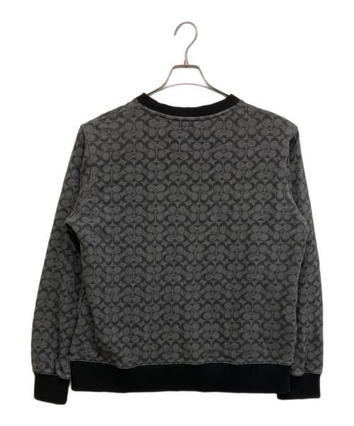 COACH（コーチ）COACH (コーチ) シグネチャー柄スウェット グレー サイズ:XLの古着・服飾アイテム