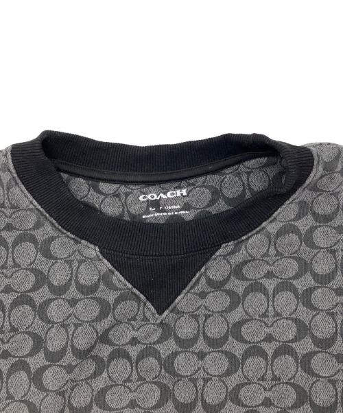 COACH（コーチ）COACH (コーチ) シグネチャー柄スウェット グレー サイズ:XLの古着・服飾アイテム