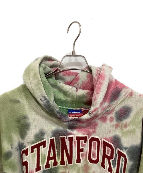 Champion（チャンピオン）Champion (チャンピオン) 00S タイダイ染めパーカー レッド×グリーン サイズ:XXLの古着・服飾アイテム