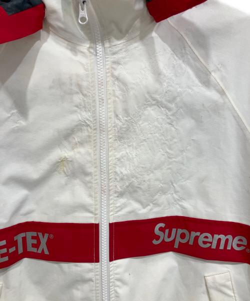 SUPREME（シュプリーム）SUPREME (シュプリーム) 18AW GORE-TEX Court Jacket ホワイト×レッド サイズ:Sの古着・服飾アイテム