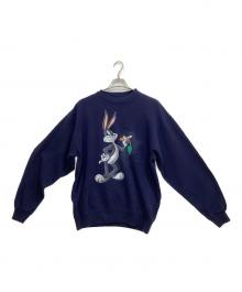 SANTEE×Warner Bros.（サンティ×ワーナー・ブラザーズ）の古着「90sキャラクタープリントスウェット」｜ネイビー