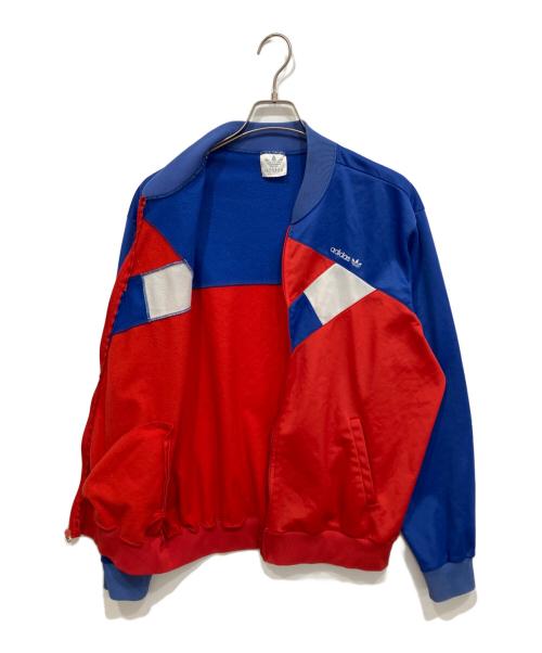 adidas（アディダス）adidas (アディダス) 80Sトラックジャケット レッド×ブルー サイズ:XLの古着・服飾アイテム