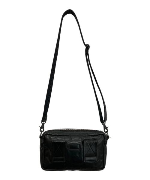 PORTER（ポーター）PORTER (ポーター) TANKER LEATHER  SHOULDER BAG ショルダーバッグ ブラックの古着・服飾アイテム