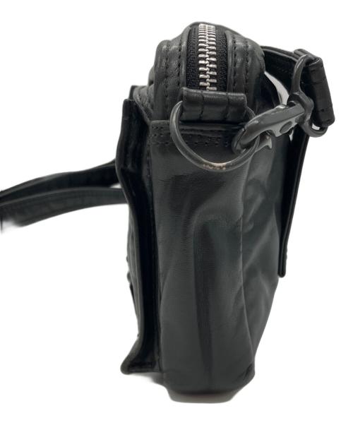 PORTER（ポーター）PORTER (ポーター) TANKER LEATHER  SHOULDER BAG ショルダーバッグ ブラックの古着・服飾アイテム