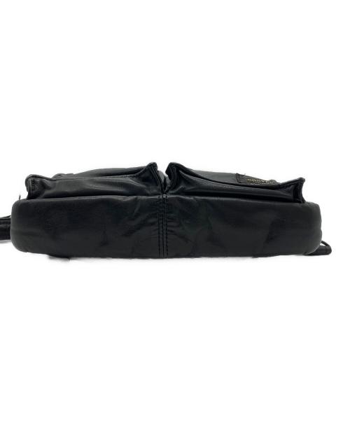 PORTER（ポーター）PORTER (ポーター) TANKER LEATHER  SHOULDER BAG ショルダーバッグ ブラックの古着・服飾アイテム