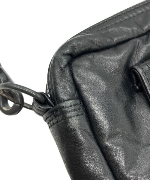 PORTER（ポーター）PORTER (ポーター) TANKER LEATHER  SHOULDER BAG ショルダーバッグ ブラックの古着・服飾アイテム