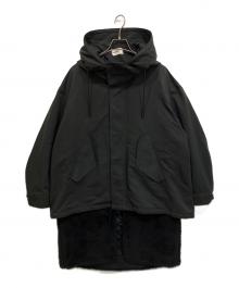 THE RERACS（ザ リラクス）の古着「RERACS PE/NY HIGH DENSITY PEACH THE MODS COAT WITH LINER モッズコート」｜ブラック