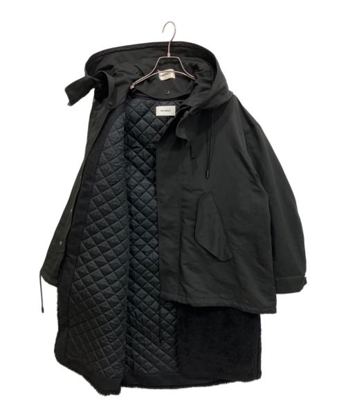 THE RERACS（ザ リラクス）THE RERACS (ザ リラクス) RERACS PE/NY HIGH DENSITY PEACH THE MODS COAT WITH LINER モッズコート ブラック サイズ:48の古着・服飾アイテム