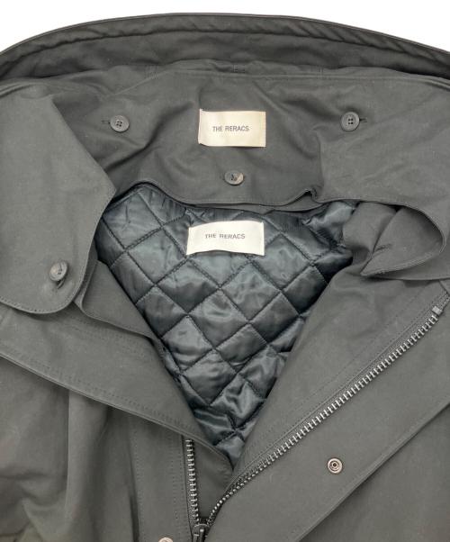 THE RERACS（ザ リラクス）THE RERACS (ザ リラクス) RERACS PE/NY HIGH DENSITY PEACH THE MODS COAT WITH LINER モッズコート ブラック サイズ:48の古着・服飾アイテム