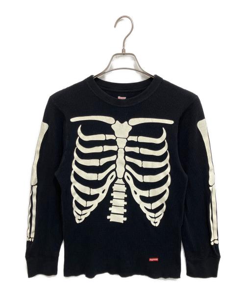 SUPREME（シュプリーム）SUPREME (シュプリーム) Hanes (ヘインズ) 21AW Bones Thermal Crew ロングスリーブカットソー ブラック サイズ:Mの古着・服飾アイテム