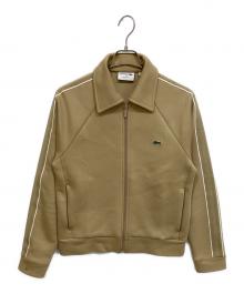 LACOSTE（ラコステ）の古着「ショルダーテーピングダブルフェイススェットブルゾン」｜ベージュ