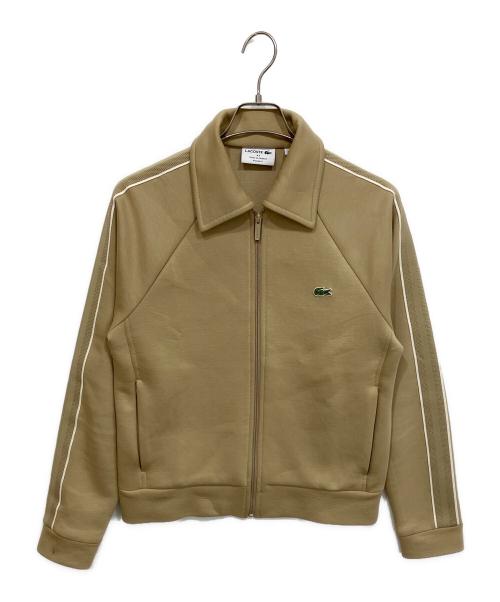 LACOSTE（ラコステ）LACOSTE (ラコステ) ショルダーテーピングダブルフェイススェットブルゾン ベージュ サイズ:Sの古着・服飾アイテム