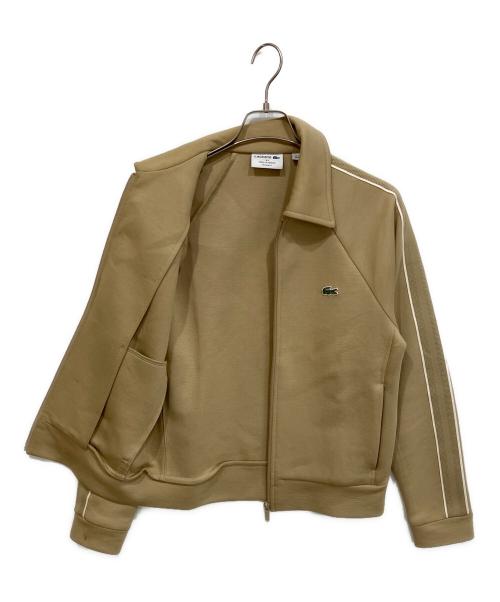 LACOSTE（ラコステ）LACOSTE (ラコステ) ショルダーテーピングダブルフェイススェットブルゾン ベージュ サイズ:Sの古着・服飾アイテム