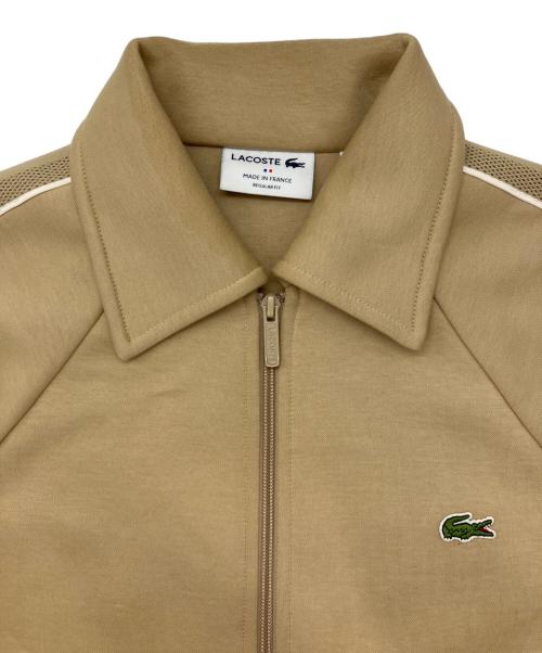 LACOSTE（ラコステ）LACOSTE (ラコステ) ショルダーテーピングダブルフェイススェットブルゾン ベージュ サイズ:Sの古着・服飾アイテム
