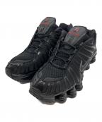 NIKEナイキ）の古着「SHOX TL BLACK/BLACK-MTLC HEMATITE-MAX ORANGE ローカットスニーカー」｜ブラック