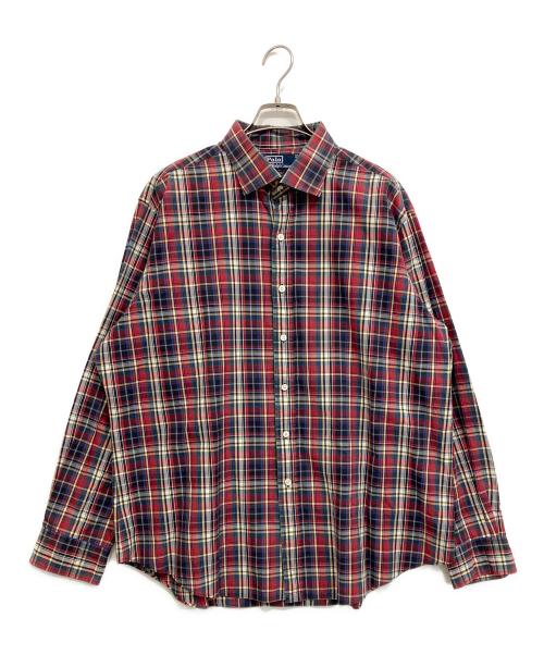 POLO RALPH LAUREN（ポロ・ラルフローレン）POLO RALPH LAUREN (ポロ・ラルフローレン) 90S REGENT CLASSIC FIT チェックシャツ レッド×ブルー サイズ:XXLの古着・服飾アイテム