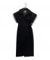L'AUBE BLANC（ローブ ブラン）の古着「Wrap Dress カシュクールワンピース」｜ブラック