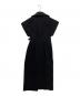 L'AUBE BLANC (ローブ ブラン) Wrap Dress カシュクールワンピース ブラック サイズ:S：10000円