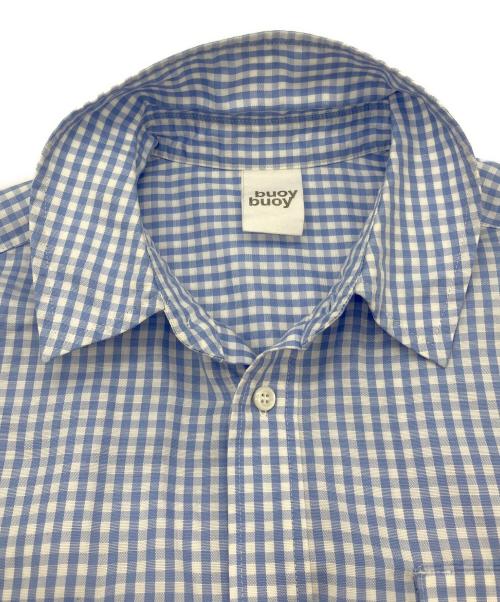 buoybuoy（ブイ）buoybuoy (ブイ) ギンガムチェック パパシャツ ブルー サイズ:freeの古着・服飾アイテム