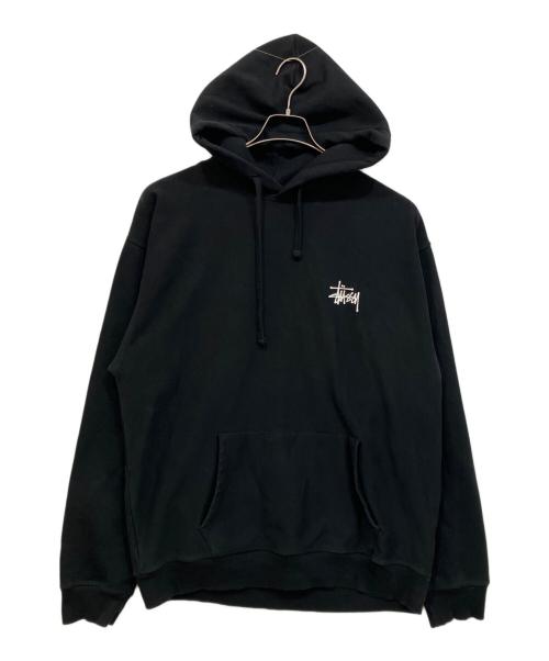 stussy（ステューシー）stussy (ステューシー) バックロゴプルオーバーパーカー ブラック サイズ:XLの古着・服飾アイテム