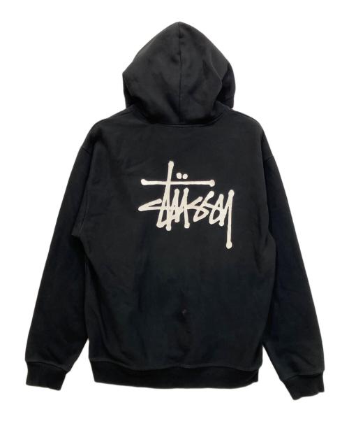 stussy（ステューシー）stussy (ステューシー) バックロゴプルオーバーパーカー ブラック サイズ:XLの古着・服飾アイテム