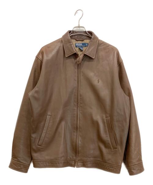 POLO RALPH LAUREN（ポロ・ラルフローレン）POLO RALPH LAUREN (ポロ・ラルフローレン) チンスト付きレザースイングトップ ブラウン サイズ:Lの古着・服飾アイテム