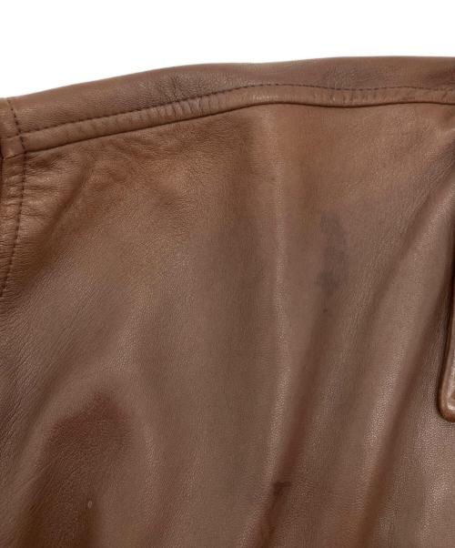 POLO RALPH LAUREN（ポロ・ラルフローレン）POLO RALPH LAUREN (ポロ・ラルフローレン) チンスト付きレザースイングトップ ブラウン サイズ:Lの古着・服飾アイテム