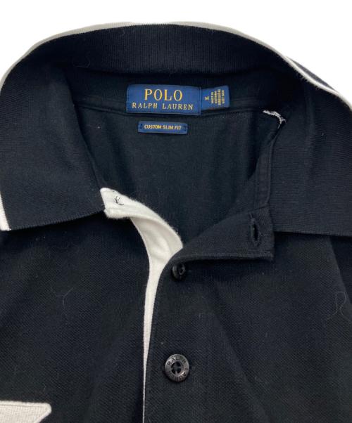 POLO RALPH LAUREN（ポロ・ラルフローレン）POLO RALPH LAUREN (ポロ・ラルフローレン) ポロシャツ ホワイト×ブラック サイズ:Mの古着・服飾アイテム