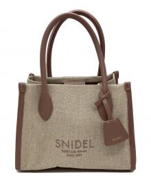Snidel（スナイデル）の古着「エコキャンバスバッグM」｜ベージュ×ピンク