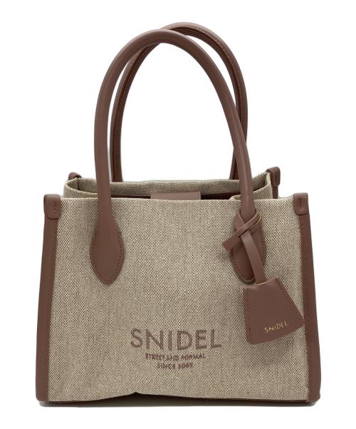 Snidel（スナイデル）Snidel (スナイデル) エコキャンバスバッグM ベージュ×ピンクの古着・服飾アイテム