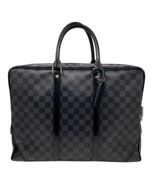 LOUIS VUITTON（ルイ ヴィトン）LOUIS VUITTON (ルイ ヴィトン) ポルトドキュマン ヴォワヤージュ ブリーフケース ブラックの古着・服飾アイテム
