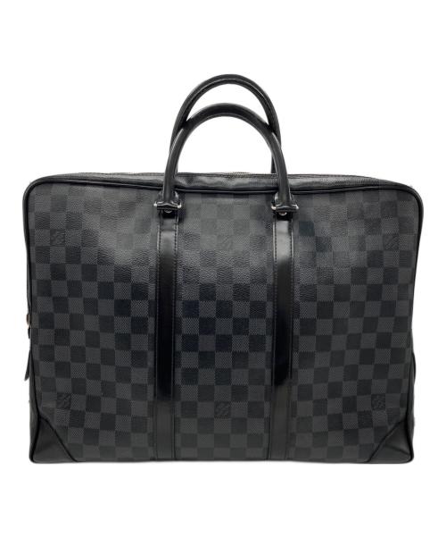 LOUIS VUITTON（ルイ ヴィトン）LOUIS VUITTON (ルイ ヴィトン) ポルトドキュマン ヴォワヤージュ ブリーフケース ブラックの古着・服飾アイテム