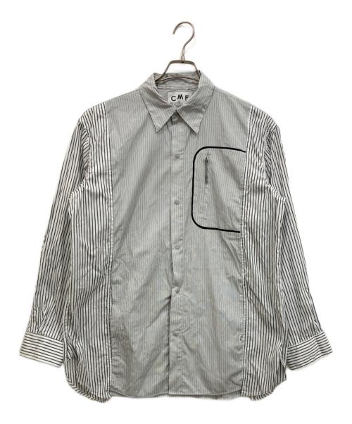 CMF OUTDOOR GARMENT（コンフィーアウトドアガーメント）CMF OUTDOOR GARMENT (コンフィーアウトドアガーメント) ATACHED SHIRTS ホワイト×ブラック サイズ:Mの古着・服飾アイテム